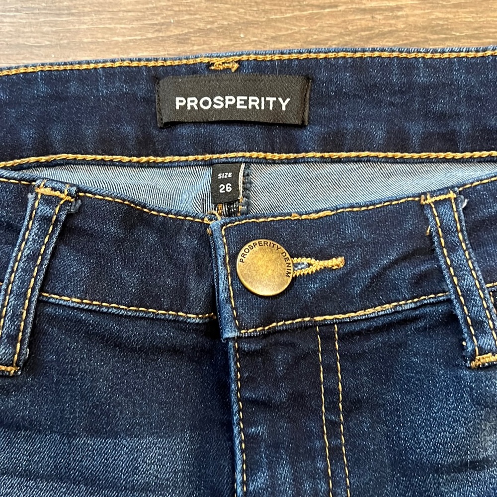 Like new prosperity jeans.  Dark blue